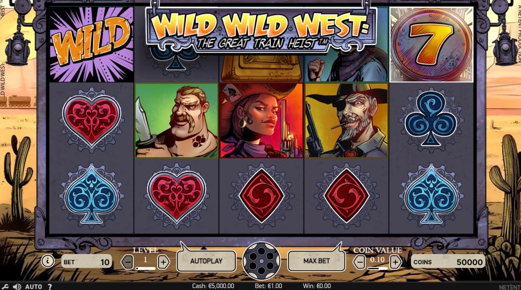 Wild Wild West The Great Train Heist - NetEnt