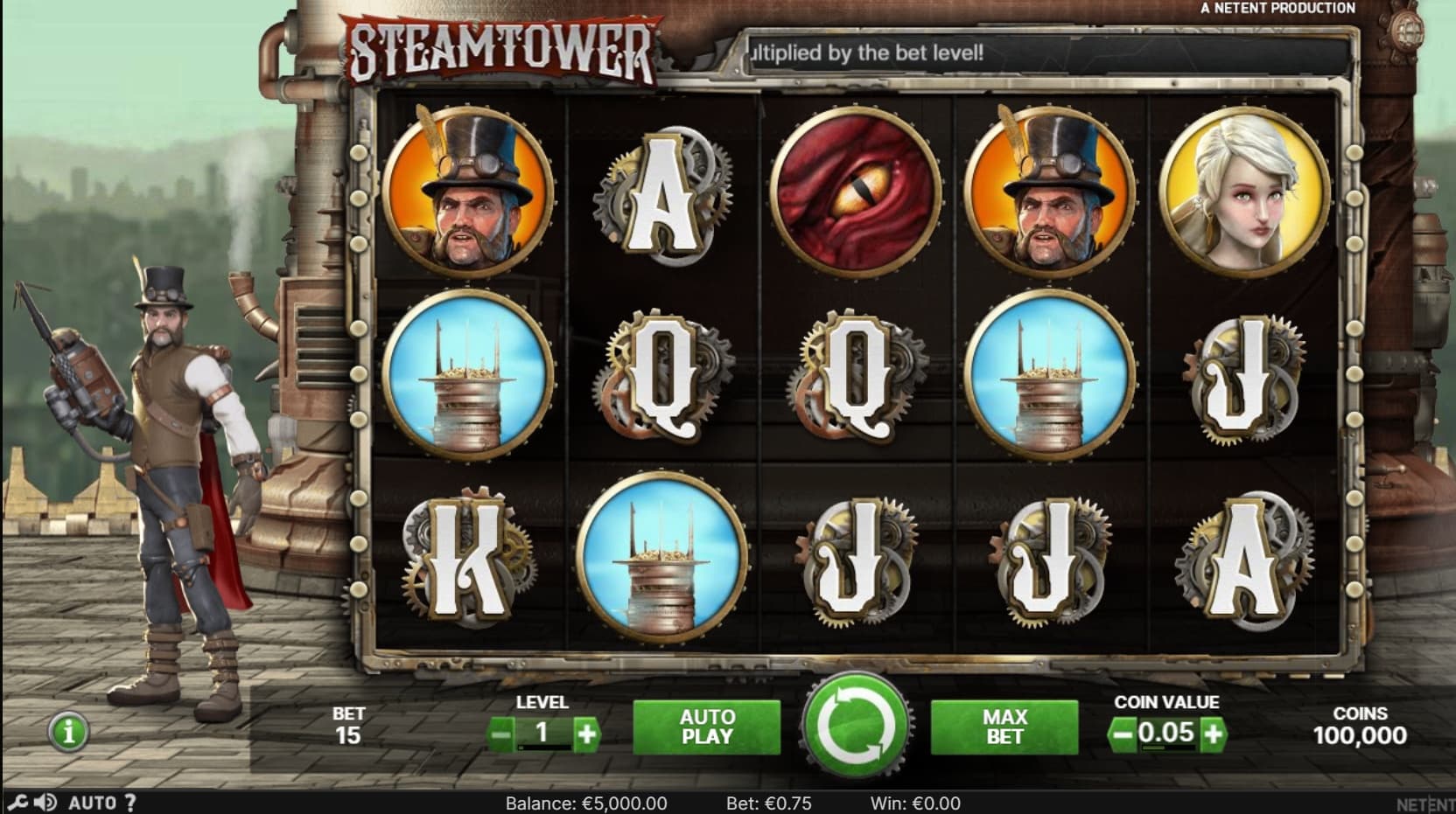 Steam Tower - NetEnt