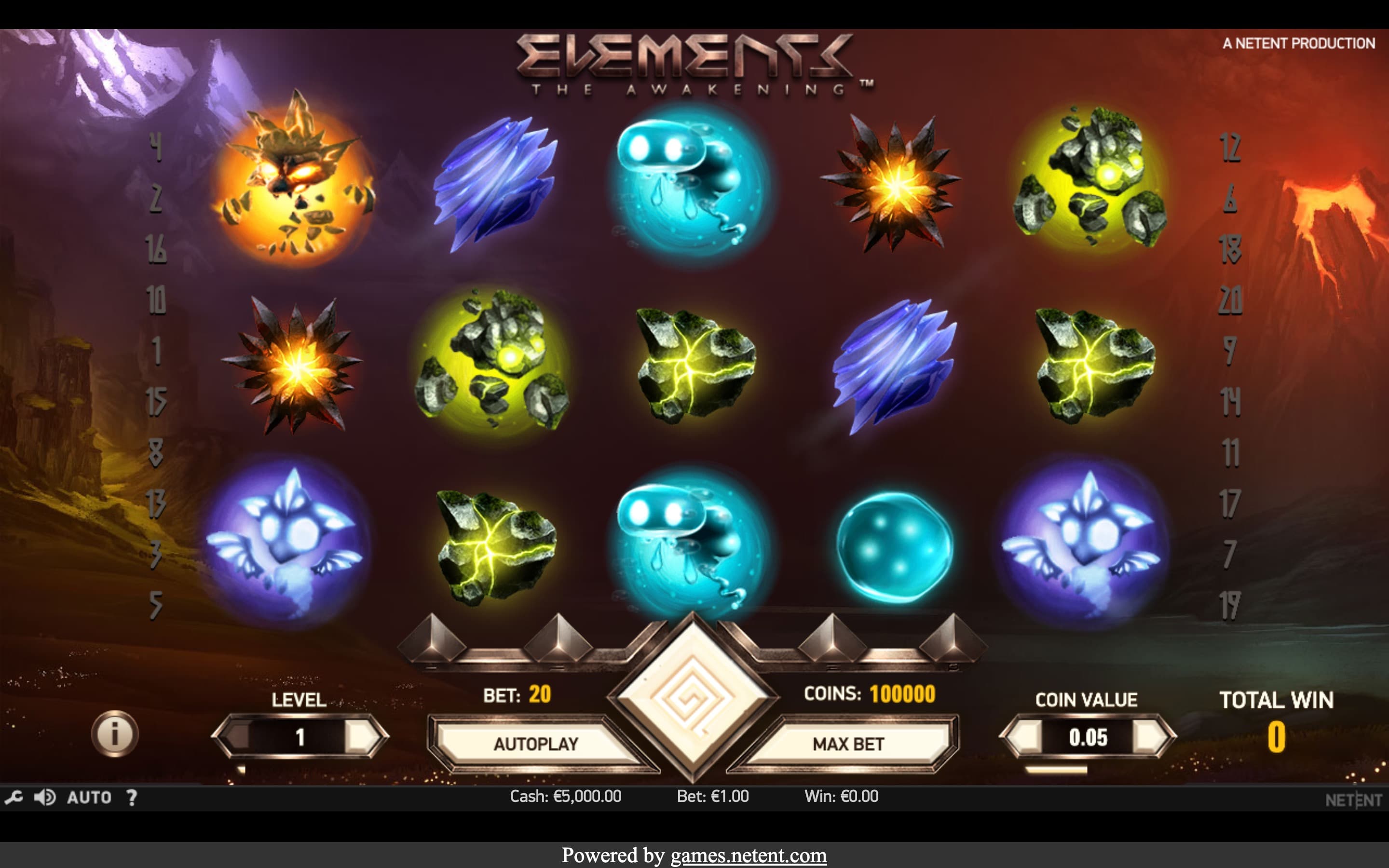Elements The Awakening - NetEnt